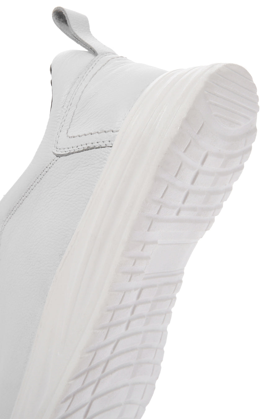 Erkek Beyaz Bağcıklı Deri Sneaker