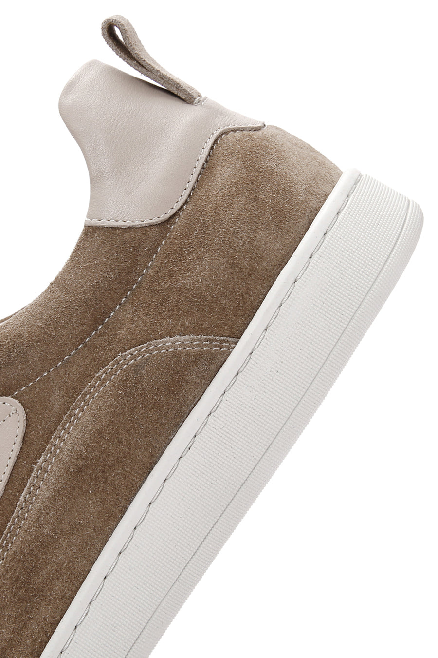 Erkek Vizon Bağcıklı Süet Deri Sneaker