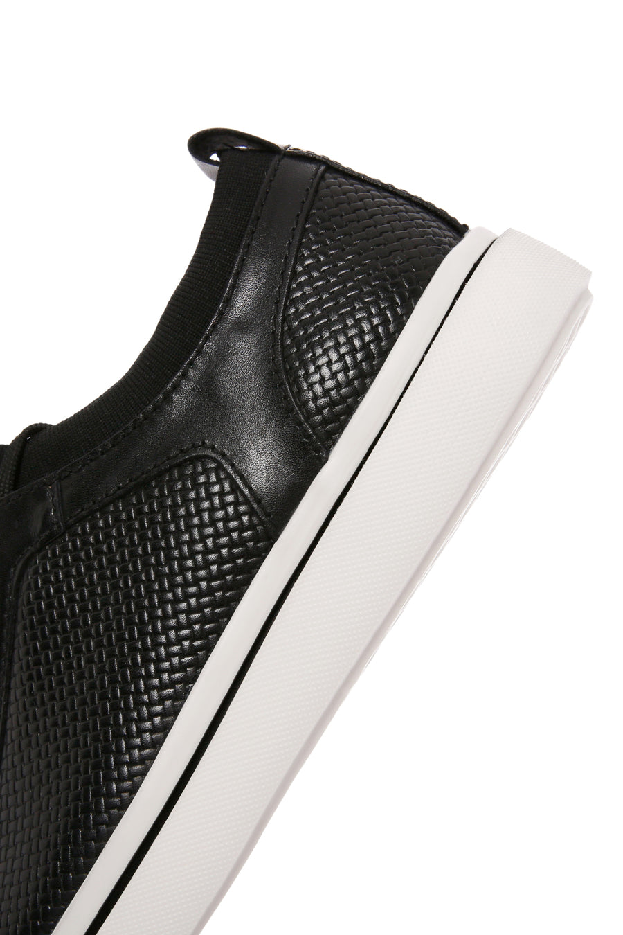Erkek Siyah Bağcıklı Deri Sneaker