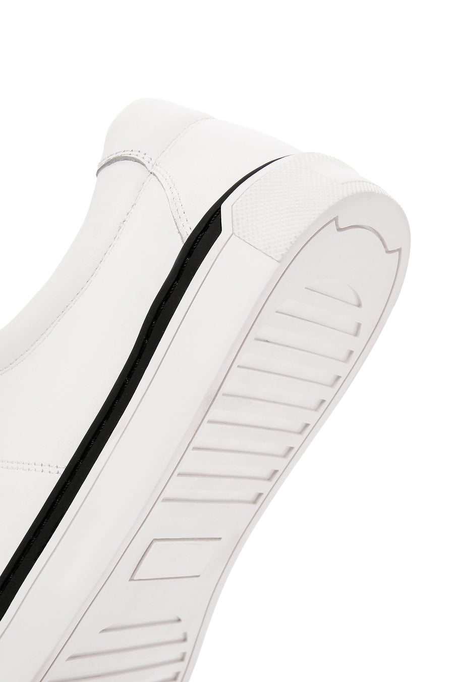 Erkek Beyaz Bağcıklı Deri Sneaker