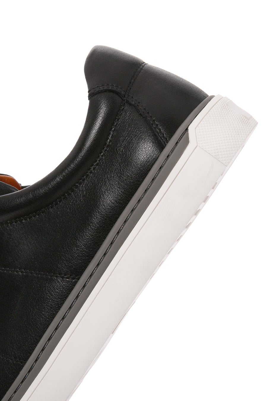 Erkek Siyah Bağcıklı Deri Sneaker