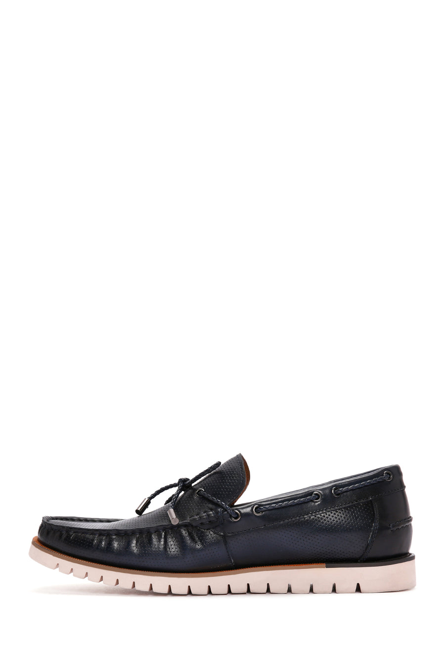 Derimod Fly Erkek Lacivert Deri Casual Loafer