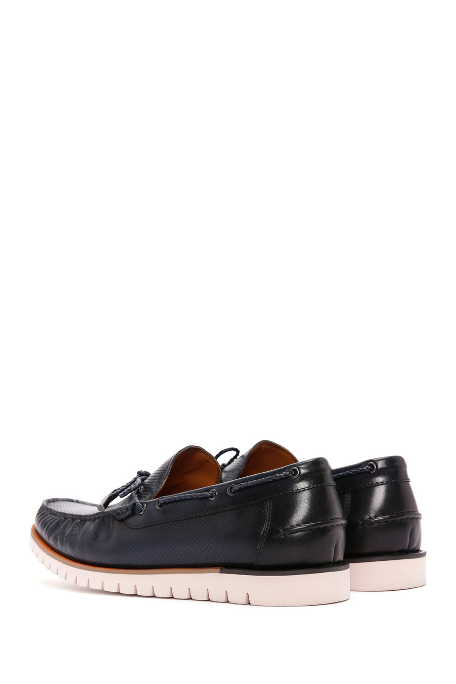 Derimod Fly Erkek Lacivert Deri Casual Loafer