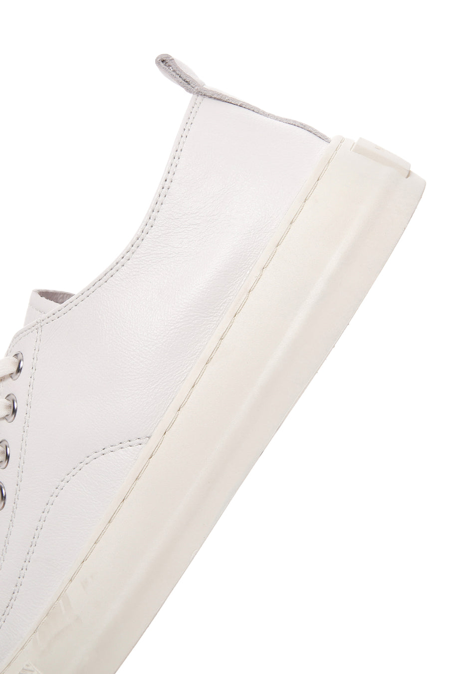 Erkek Beyaz Bağcıklı Deri Sneaker