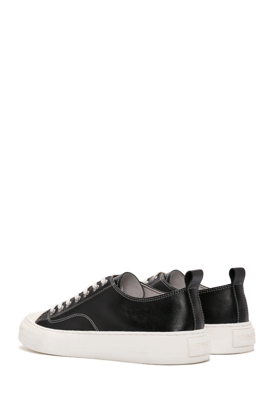 Erkek Siyah Bağcıklı Deri Sneaker