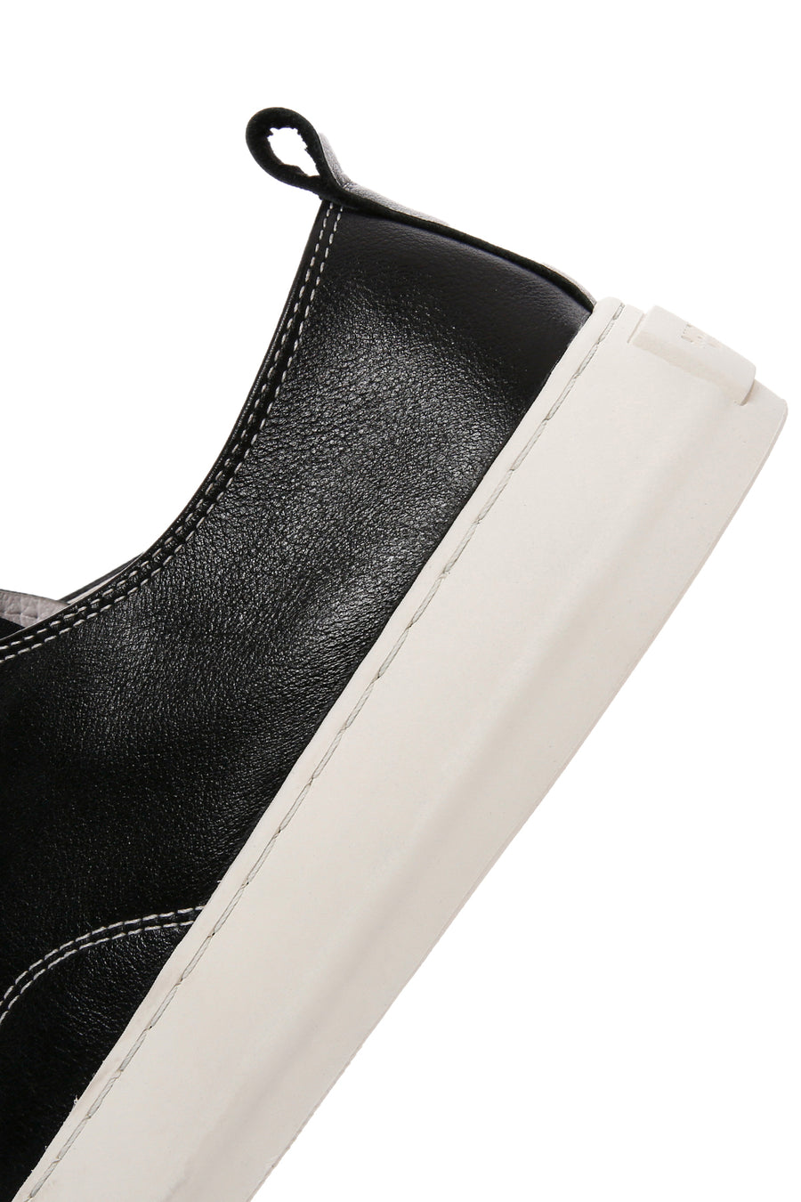 Erkek Siyah Bağcıklı Deri Sneaker