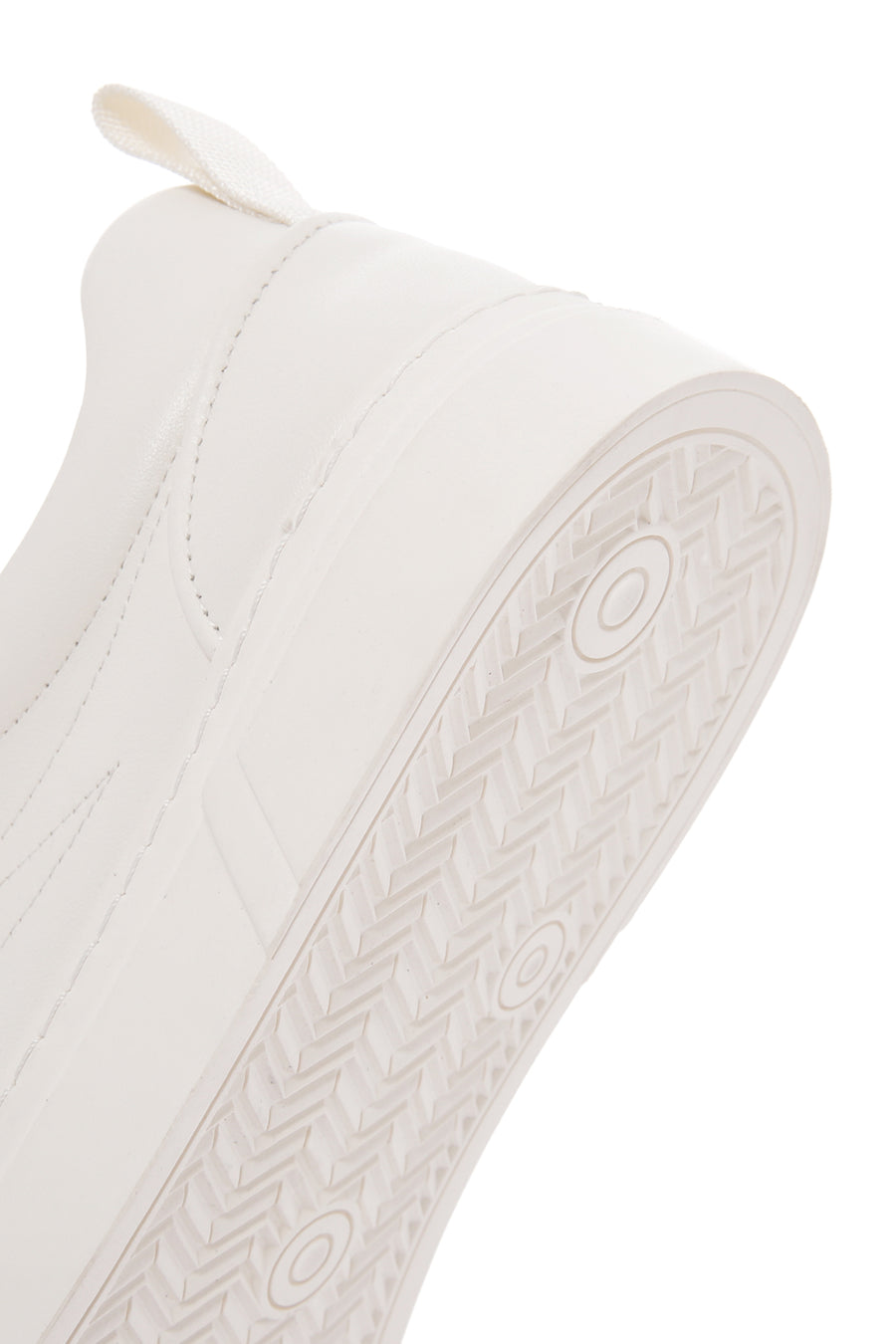 Erkek Beyaz Bağcıklı Deri Sneaker