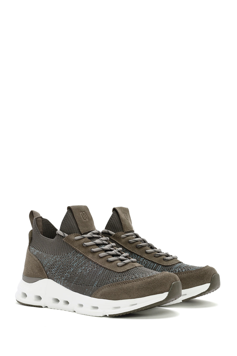Derimod Zero Erkek Bej Kalın Tabanlı Bağcıklı Kumaş Sneaker
