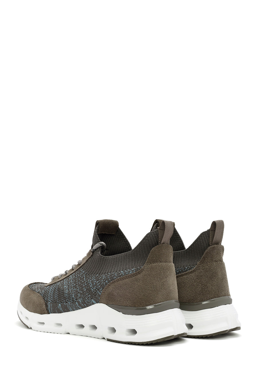 Derimod Zero Erkek Bej Kalın Tabanlı Bağcıklı Kumaş Sneaker