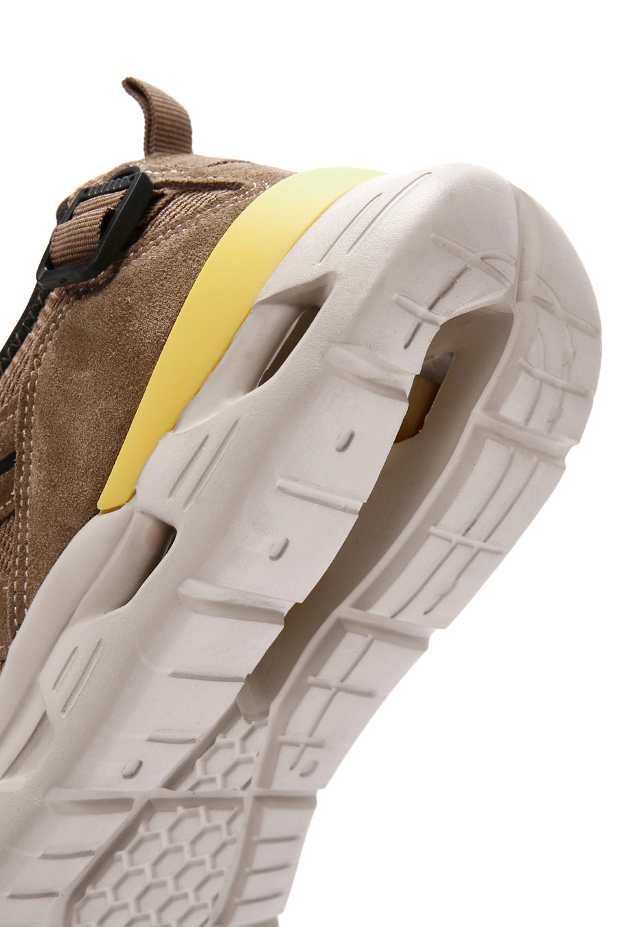 Erkek Bej Bağcıklı Kalın Tabanlı Deri Sneaker