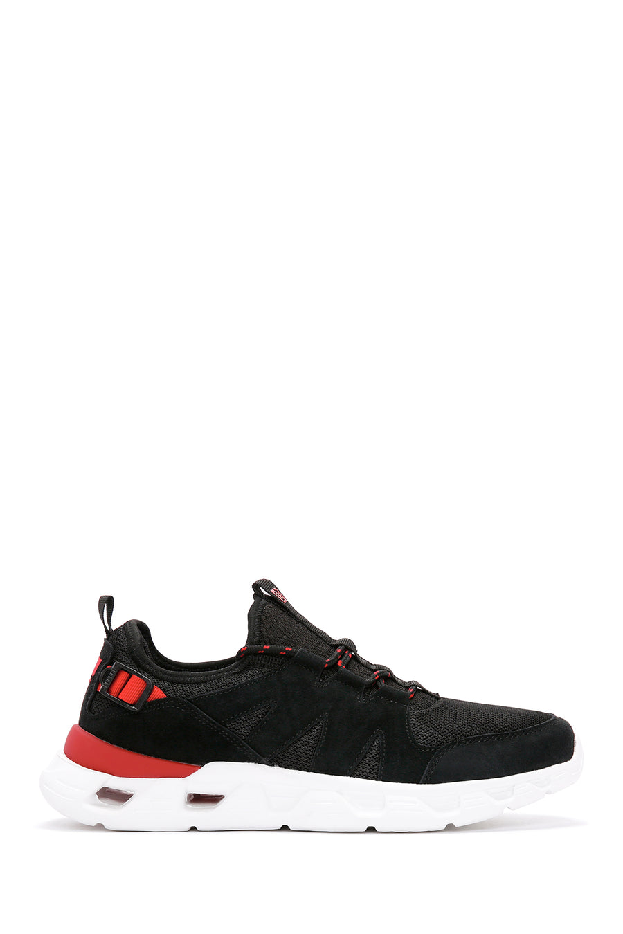 Erkek Siyah Bağcıklı Kalın Tabanlı Deri Sneaker 24SFD694414 | Derimod