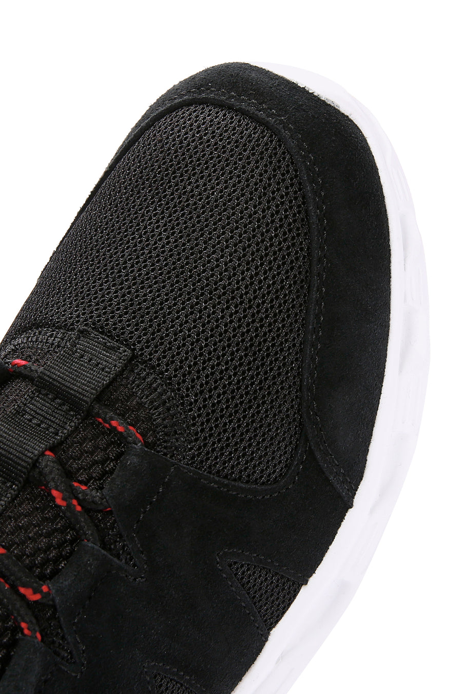 Erkek Siyah Bağcıklı Kalın Tabanlı Deri Sneaker