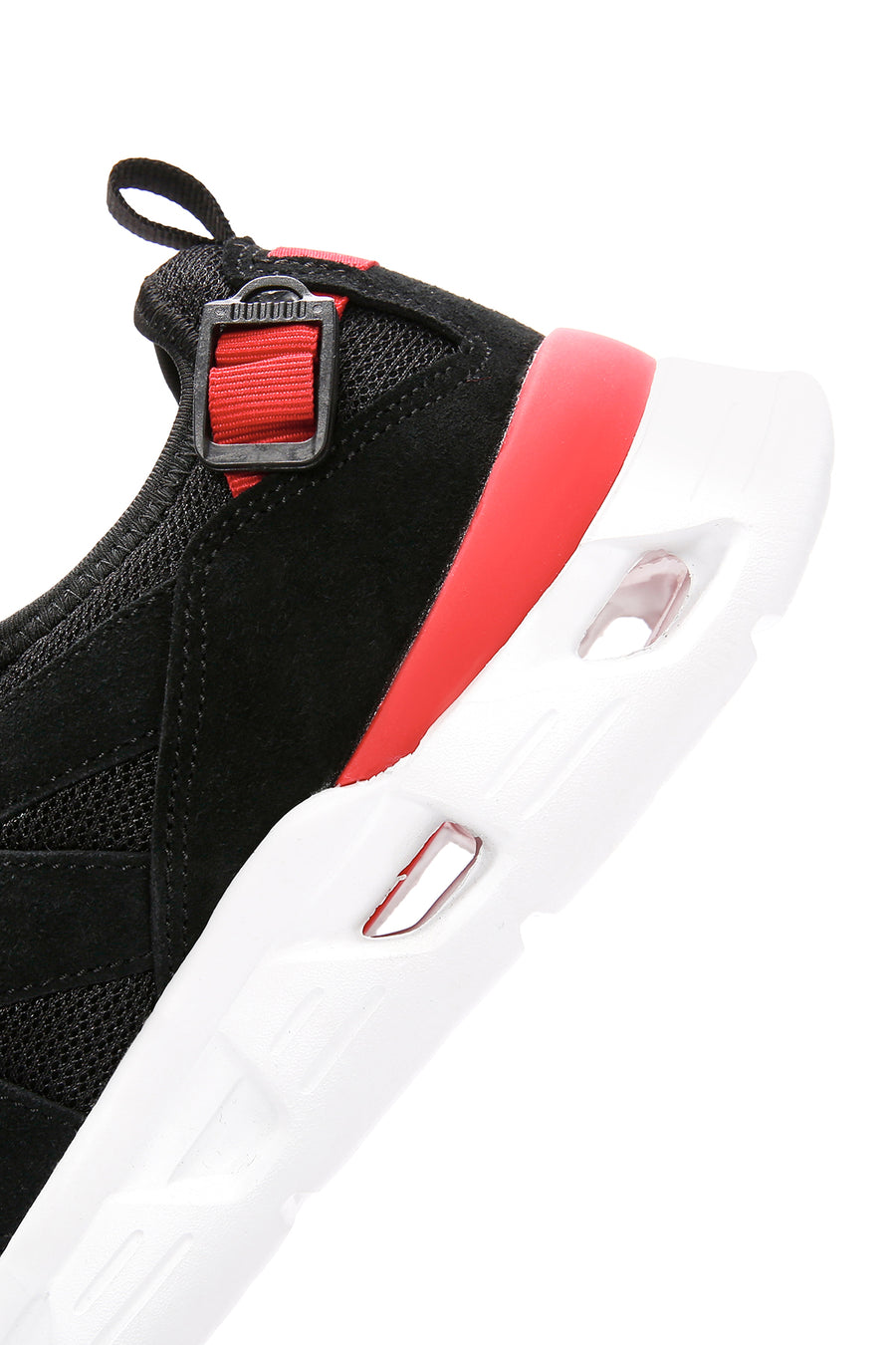 Erkek Siyah Bağcıklı Kalın Tabanlı Deri Sneaker