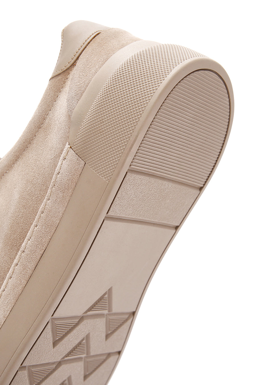 Erkek Bej Bağcıklı Deri Sneaker