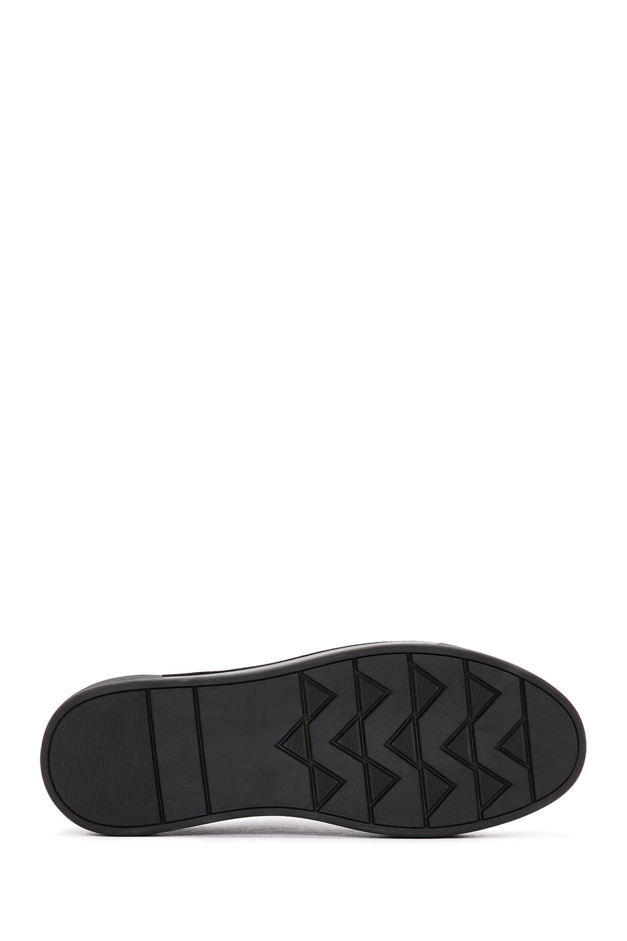 Erkek Siyah Bağcıklı Deri Sneaker