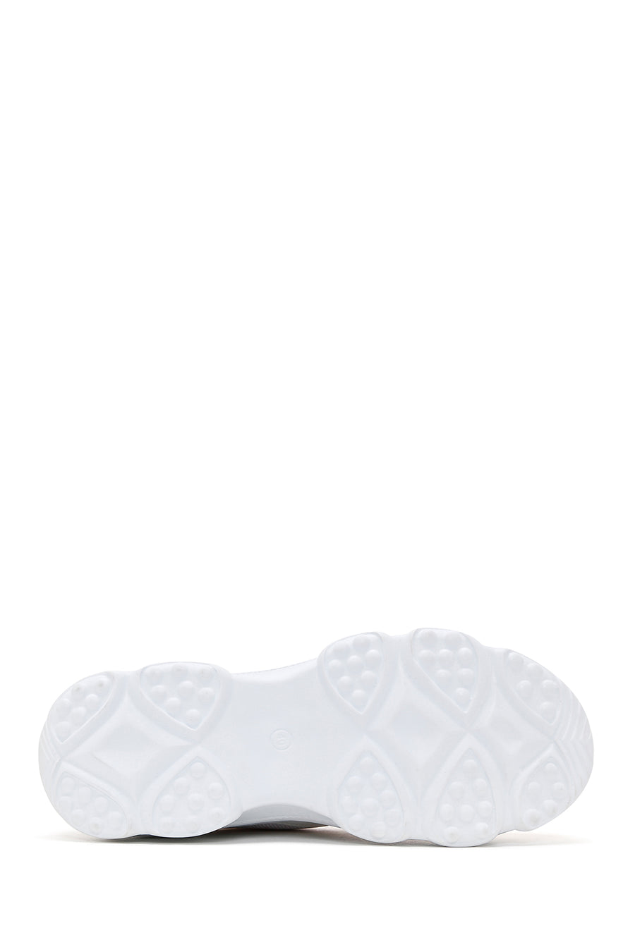 Women's White Thick Soled Sneaker