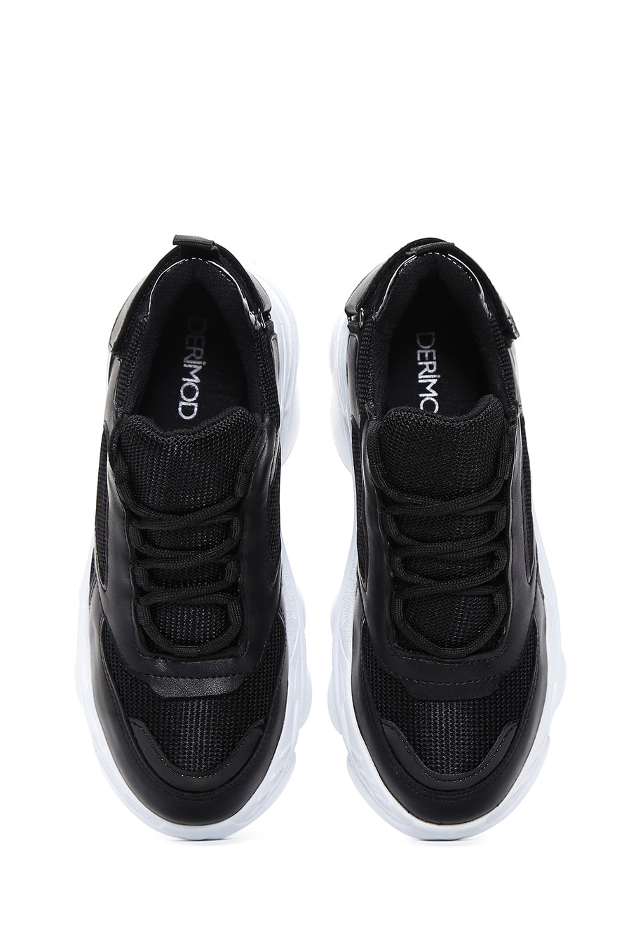 Women's Black Thick Soled Sneaker