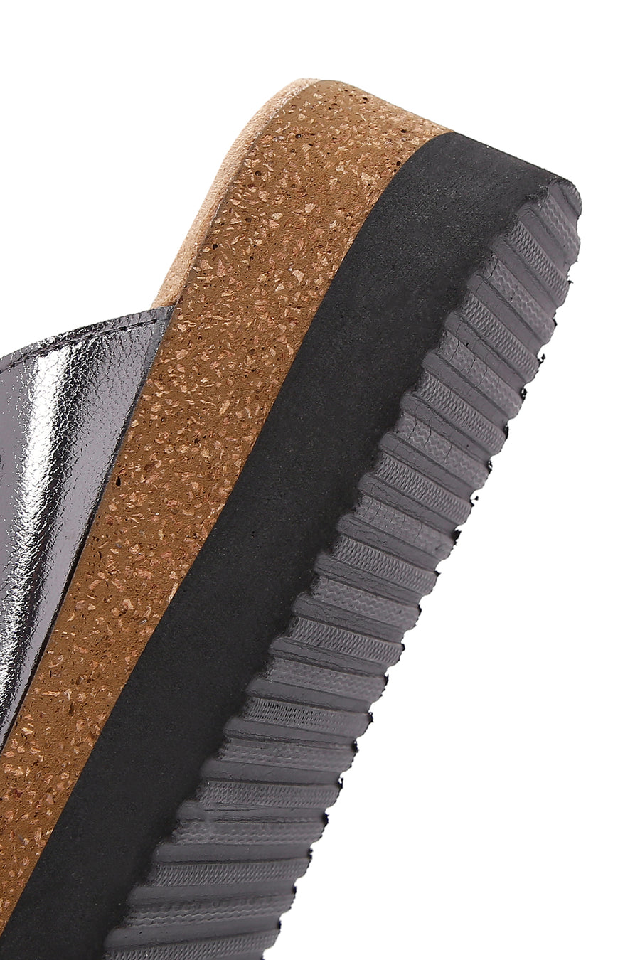Women's Silver Buckled Comfort Slippers