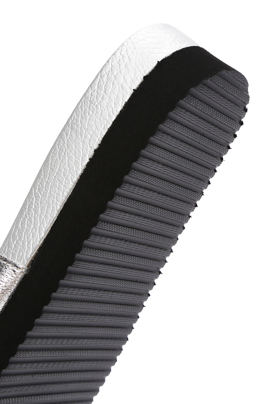 Women's Silver Thick Soled Stone Slippers