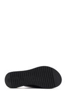 Women Black Thick Sole Buckle Detail Comfort Slippers | Derimod