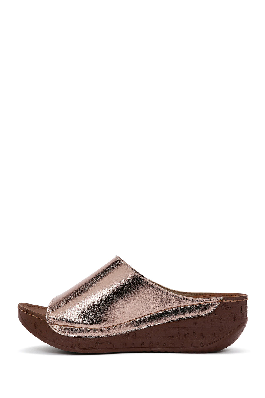 Women's Bronze Thick Soled Comfort Slippers