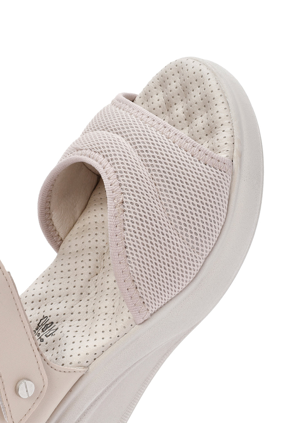 Kadın Krem Dolgu Topuklu Bilekten Bantlı Comfort Sandalet