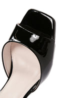 Women's Black Ankle Strap Heeled Patent Leather Shoes | Derimod