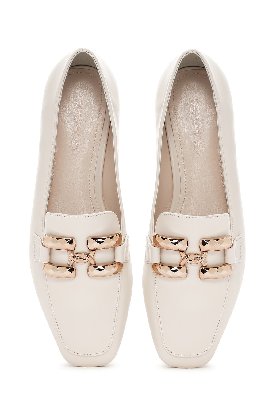 Kadın Beyaz Maskülen Loafer