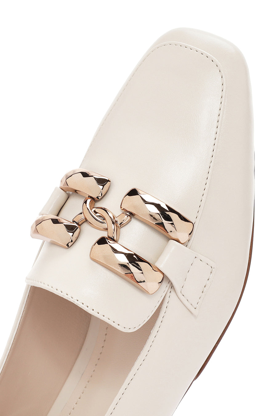 Kadın Beyaz Maskülen Loafer