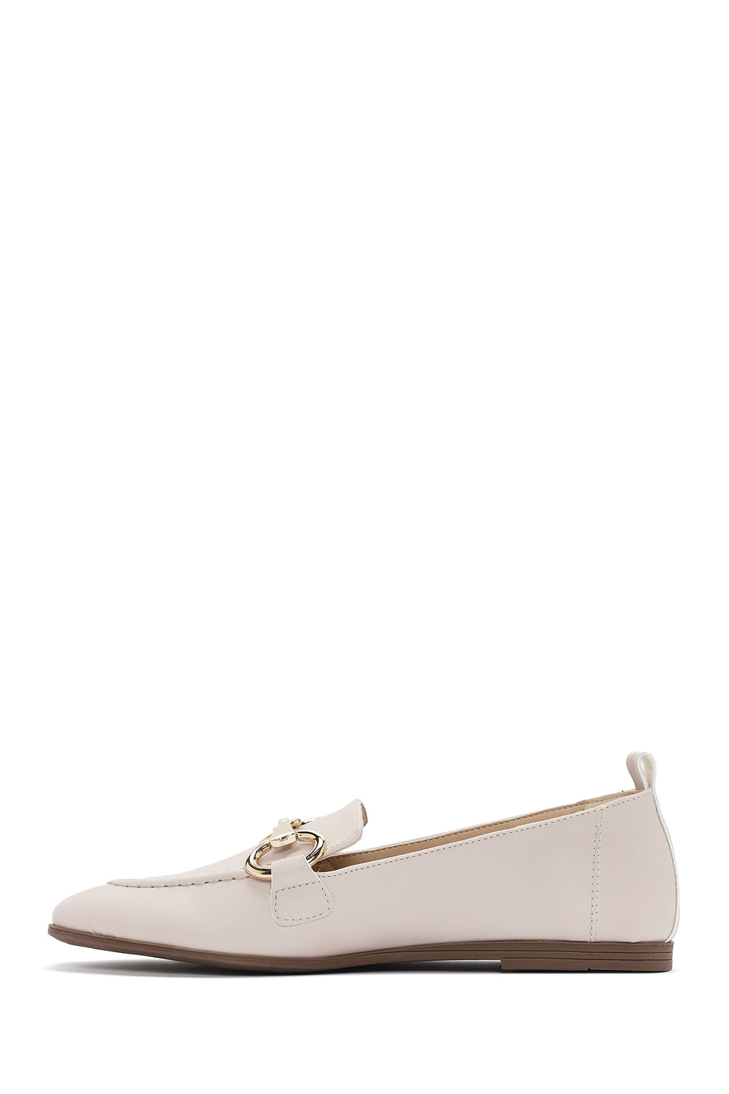 Kadın Krem Maskülen Loafer