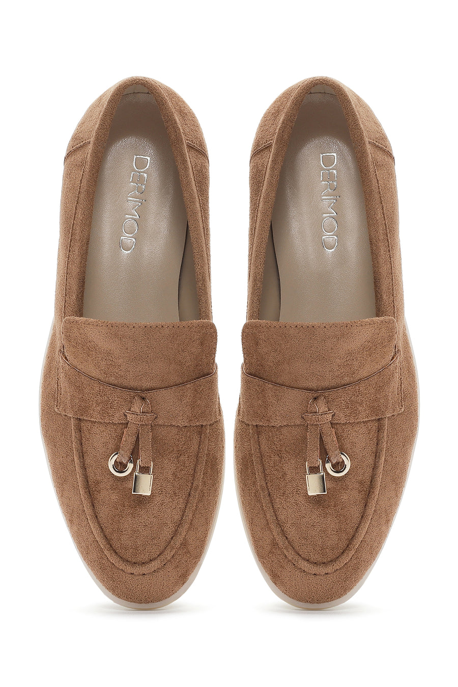 Women's Tan Tassel Suede Masculine Loafer
