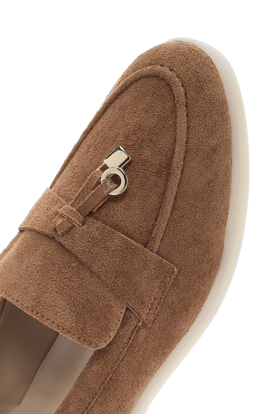 Women's Tan Tassel Suede Masculine Loafer
