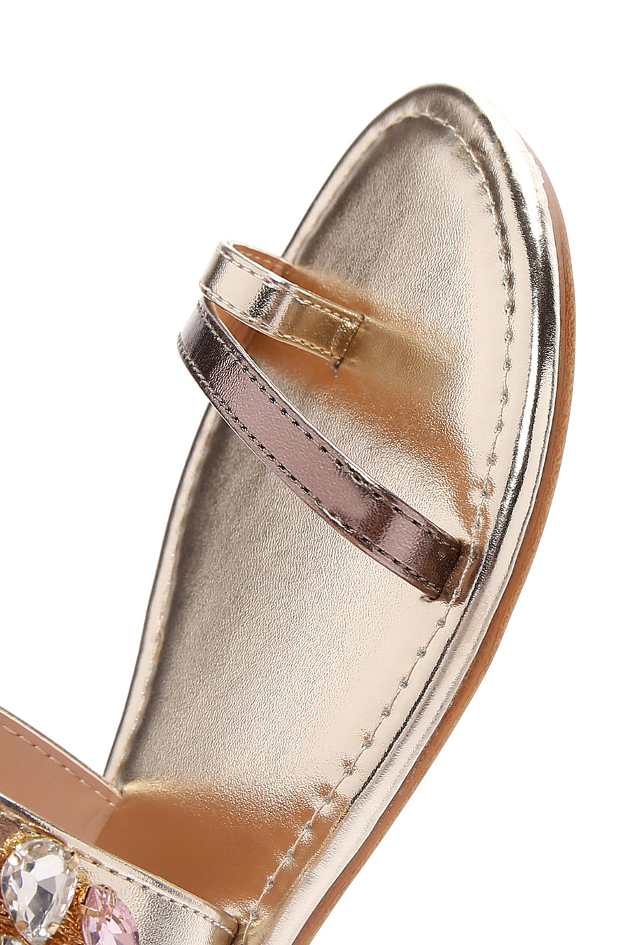 Women's Gold Stone Flip Flops