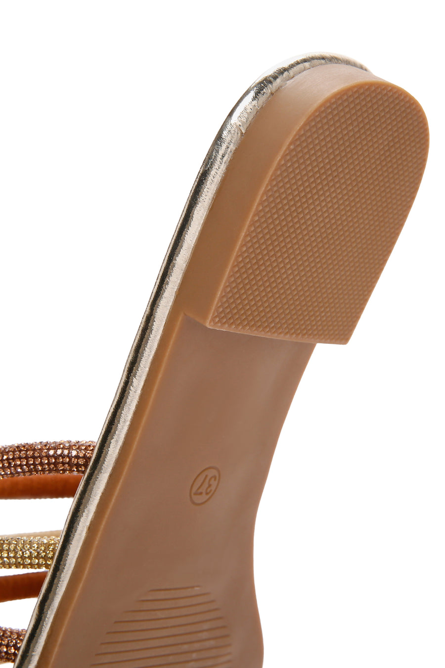 Women's Gold Stone Flip Flops