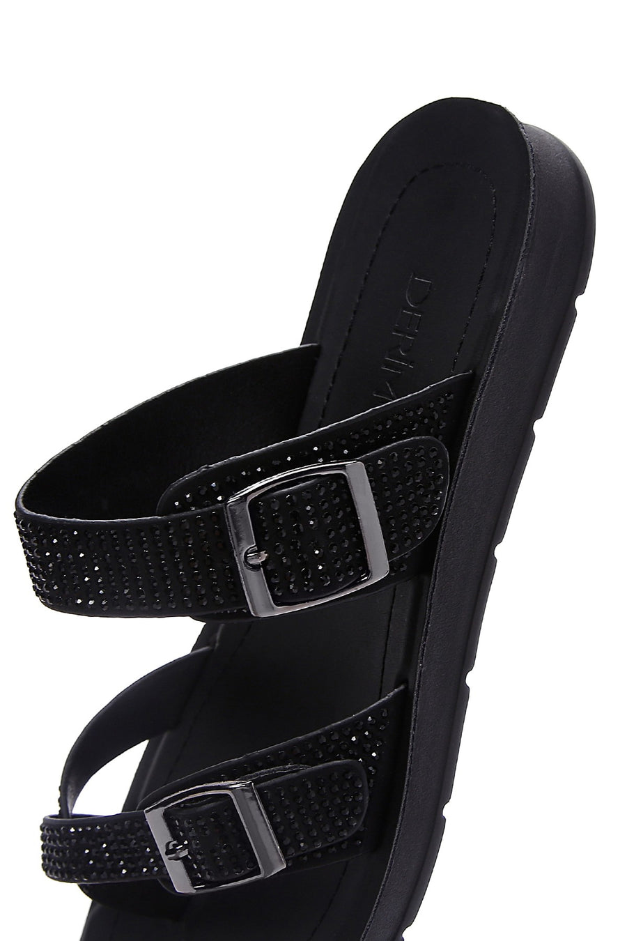 Women's Black Stone Flip Flops
