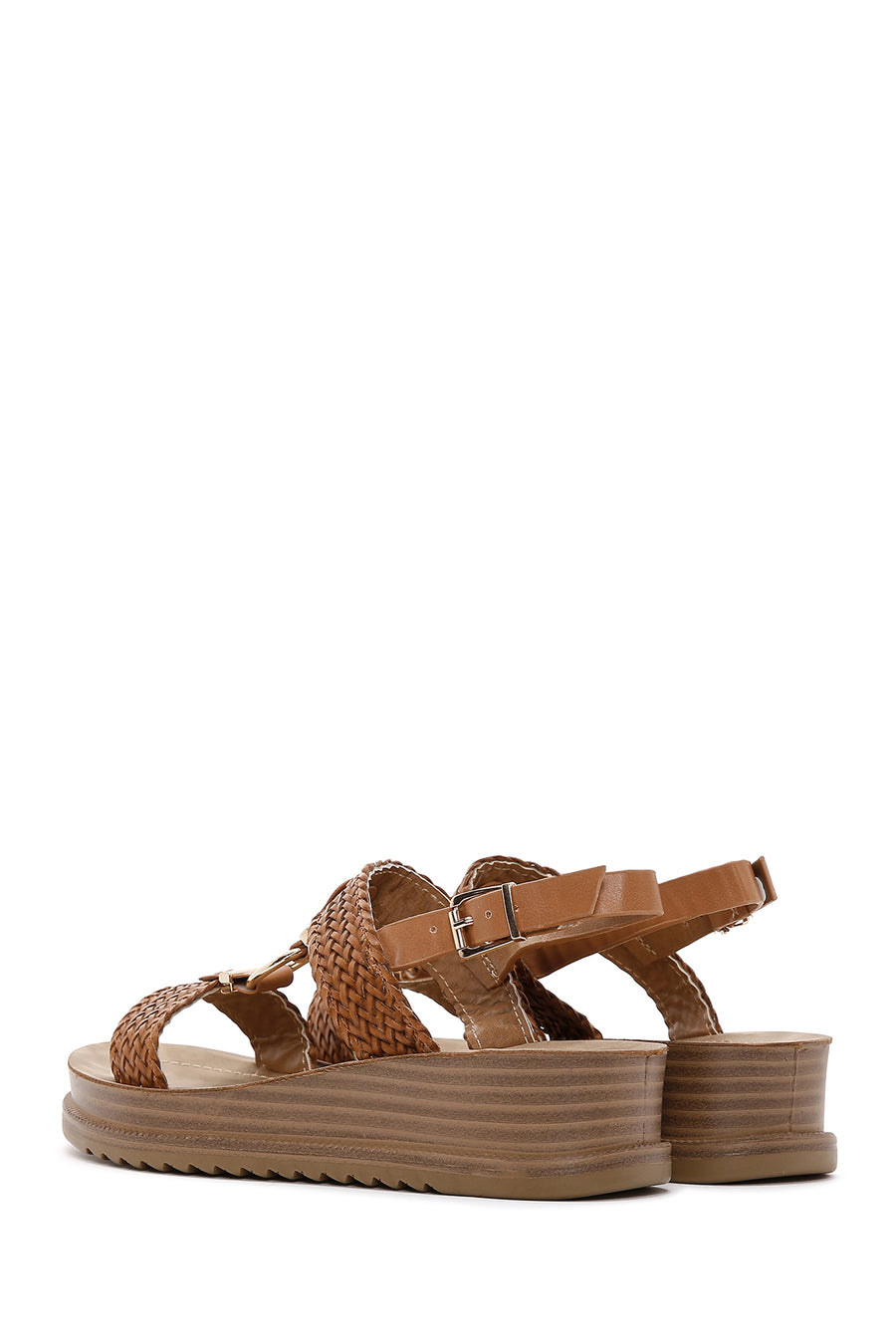 Women's Tan Ankle Strap Sandals