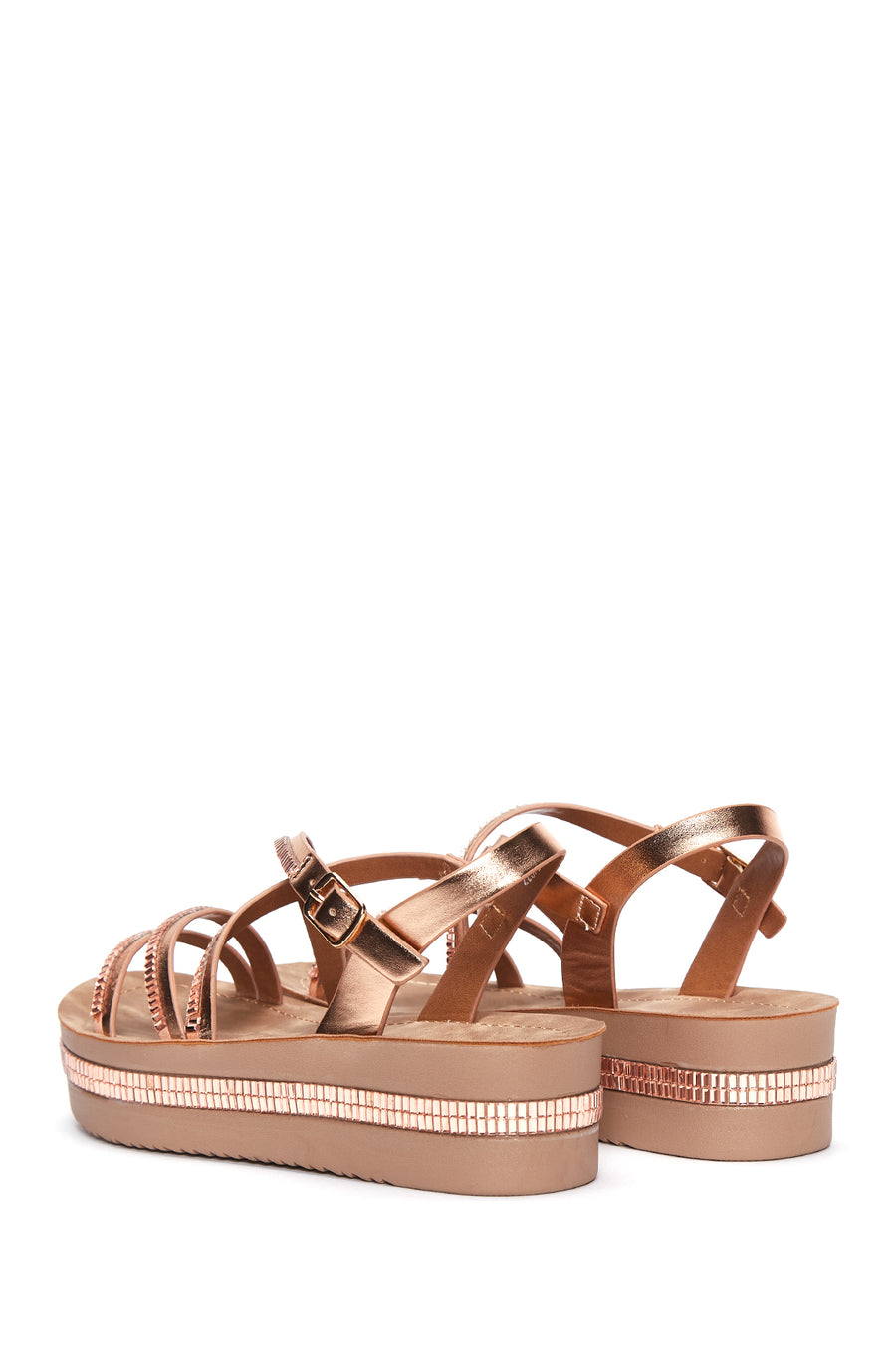 Women's Pink Ankle Strap Thick Soled Sandals