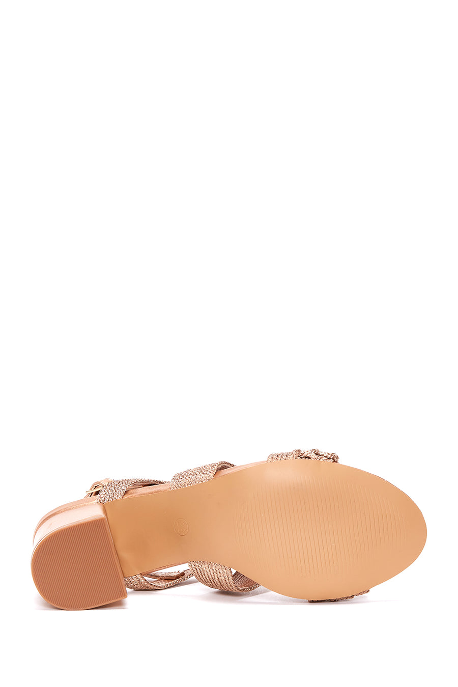 Women's Pink Ankle Strap Heeled Sandals