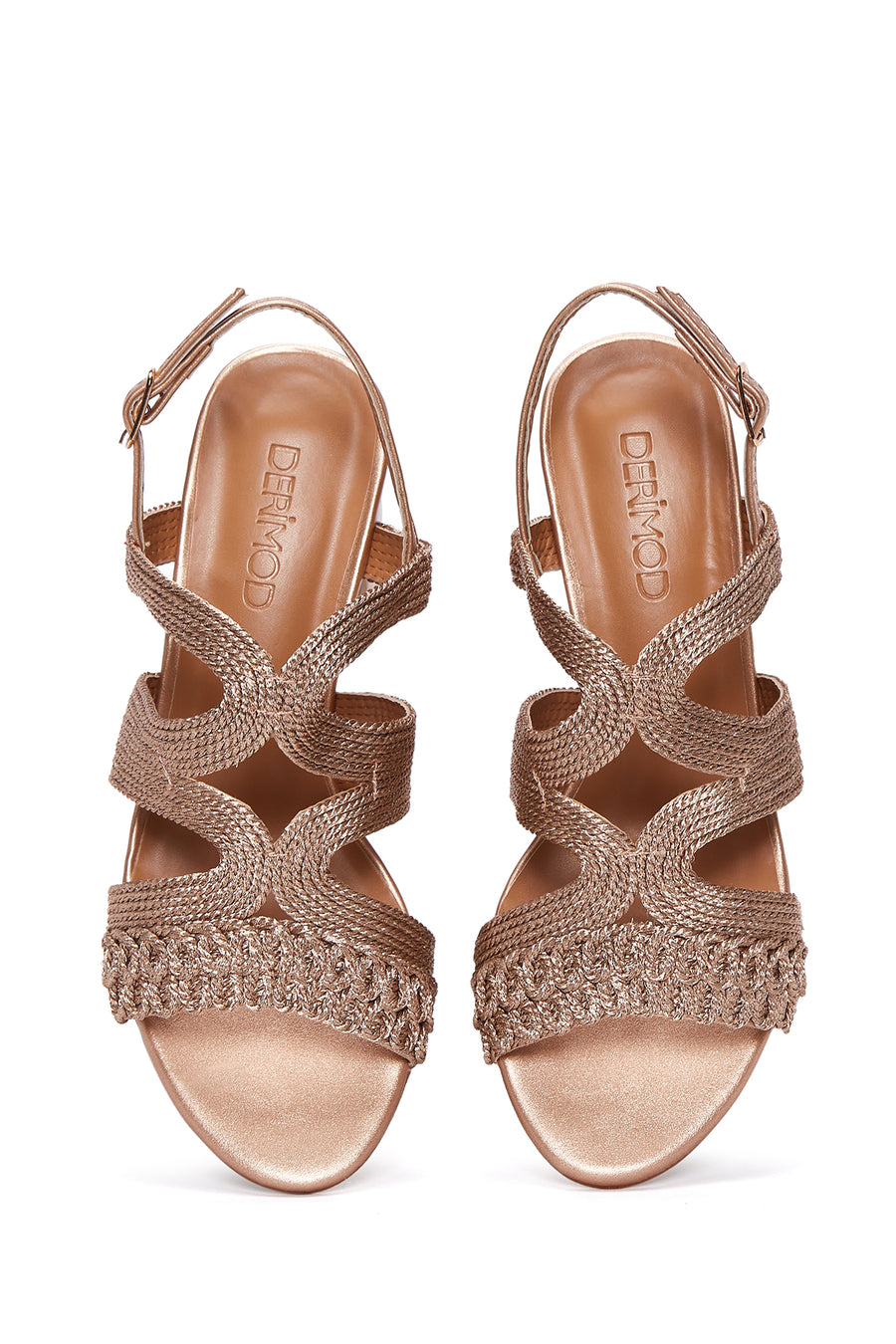 Women's Pink Ankle Strap Heeled Sandals