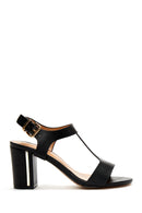 Women's Black Ankle Strap Heeled Sandals | Derimod