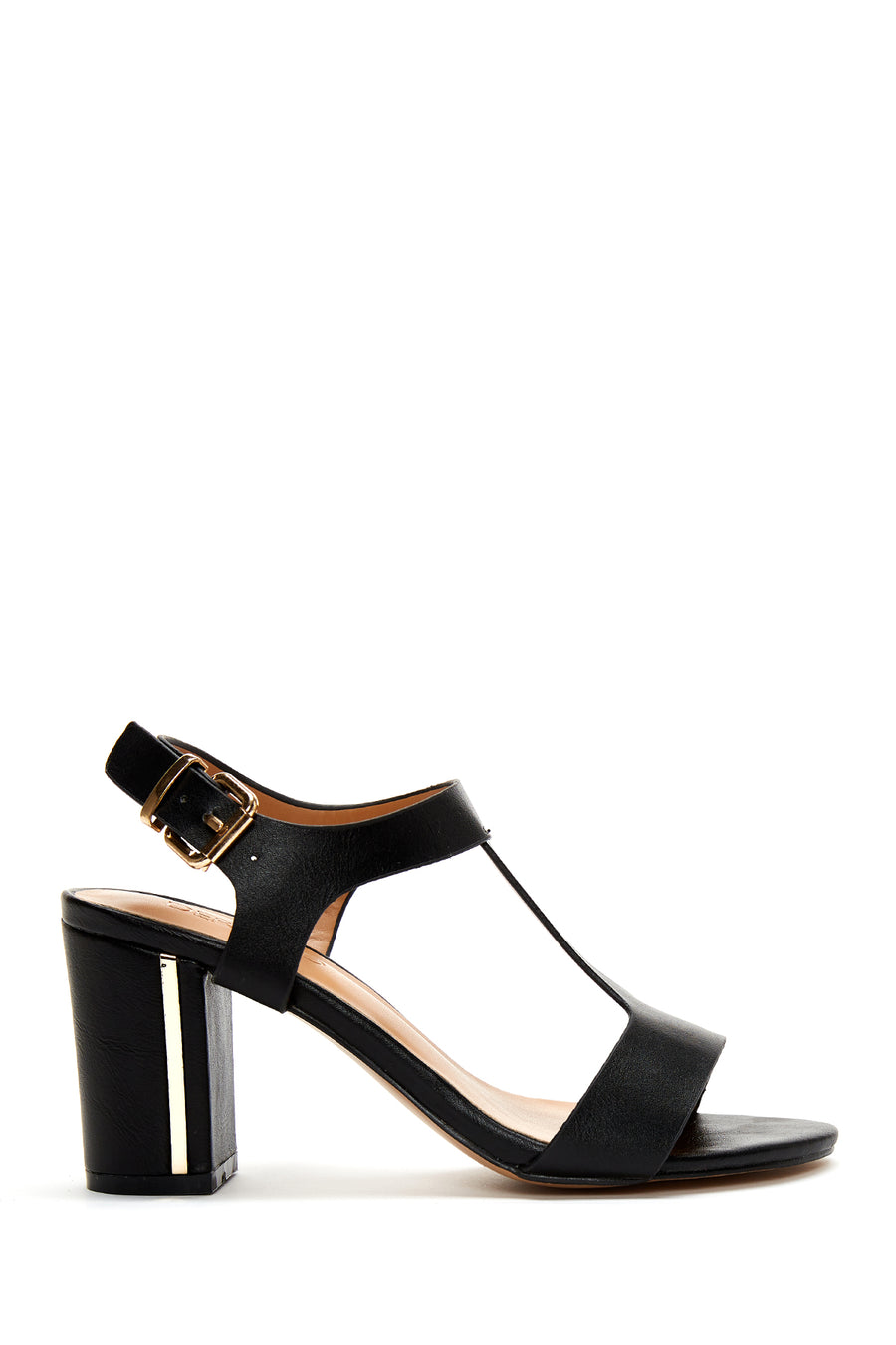 Women's Black Ankle Strap Heeled Sandals 24SFE463418 | Derimod