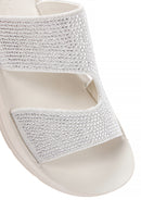 Women's Silver Stone Comfort Slippers | Derimod