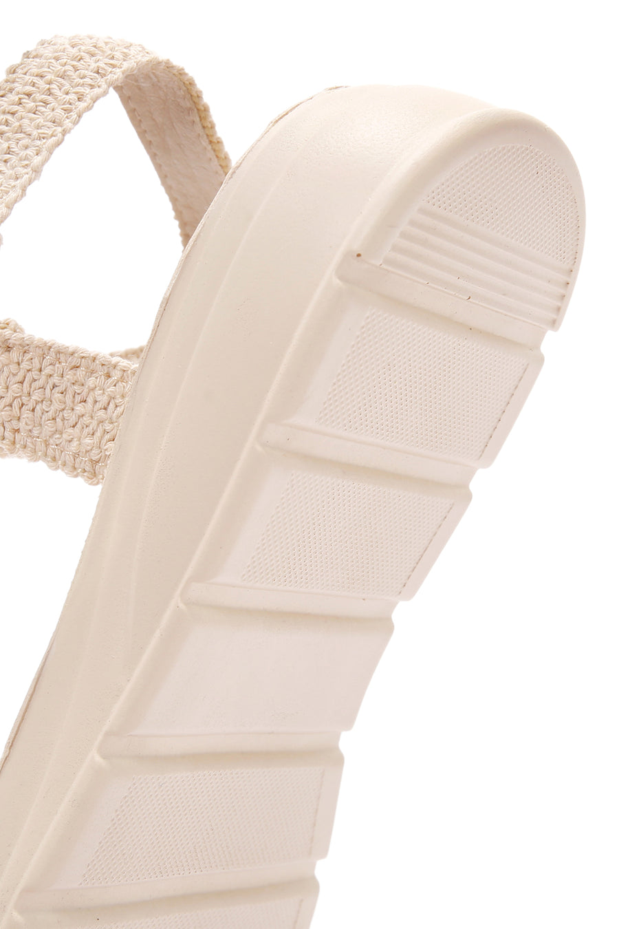 Women's Beige Ankle Strap Stone Sandals