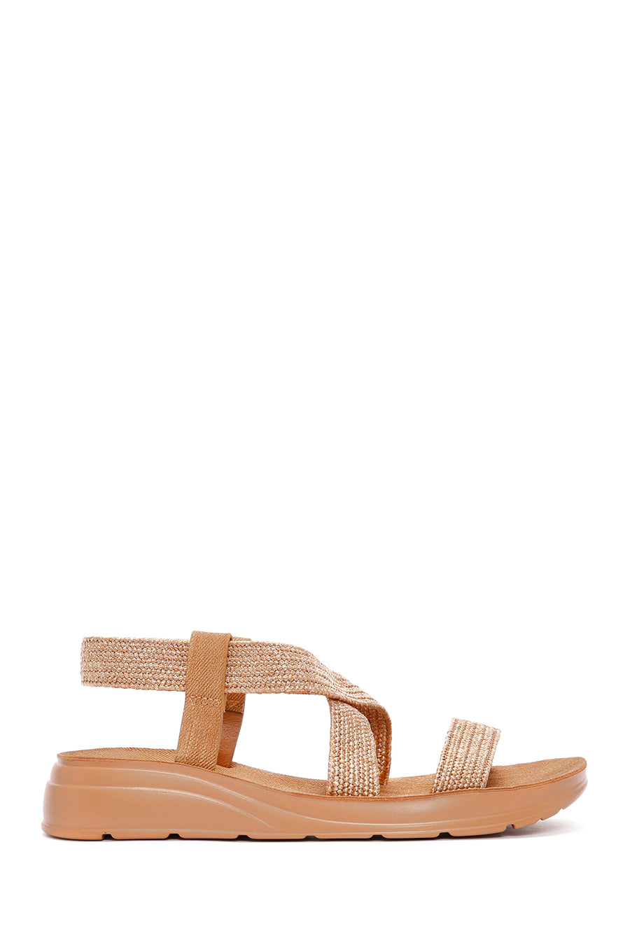 Women's Beige Straw Sandals 24SFE4648M7 | Derimod