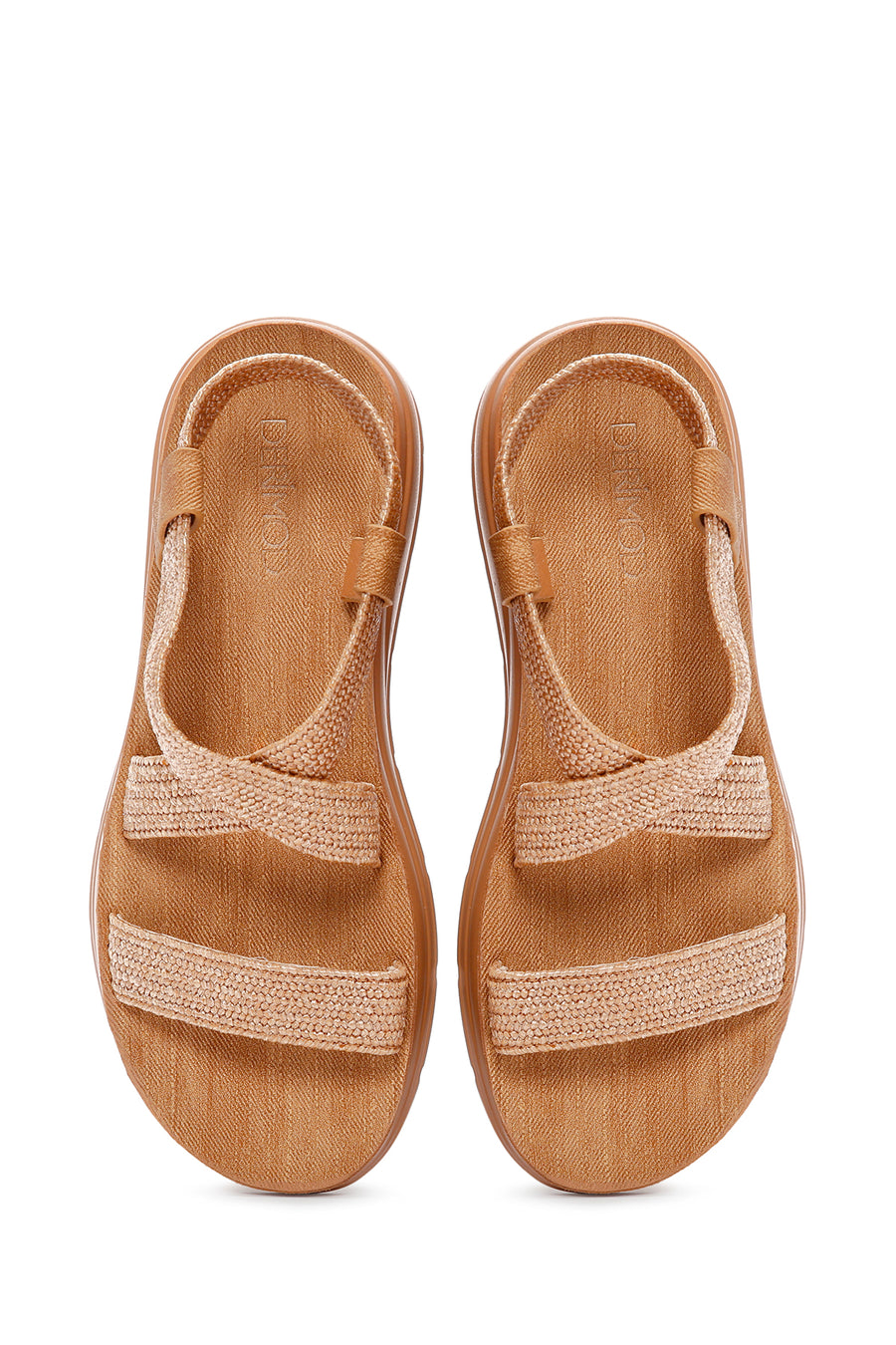 Women's Beige Straw Sandals