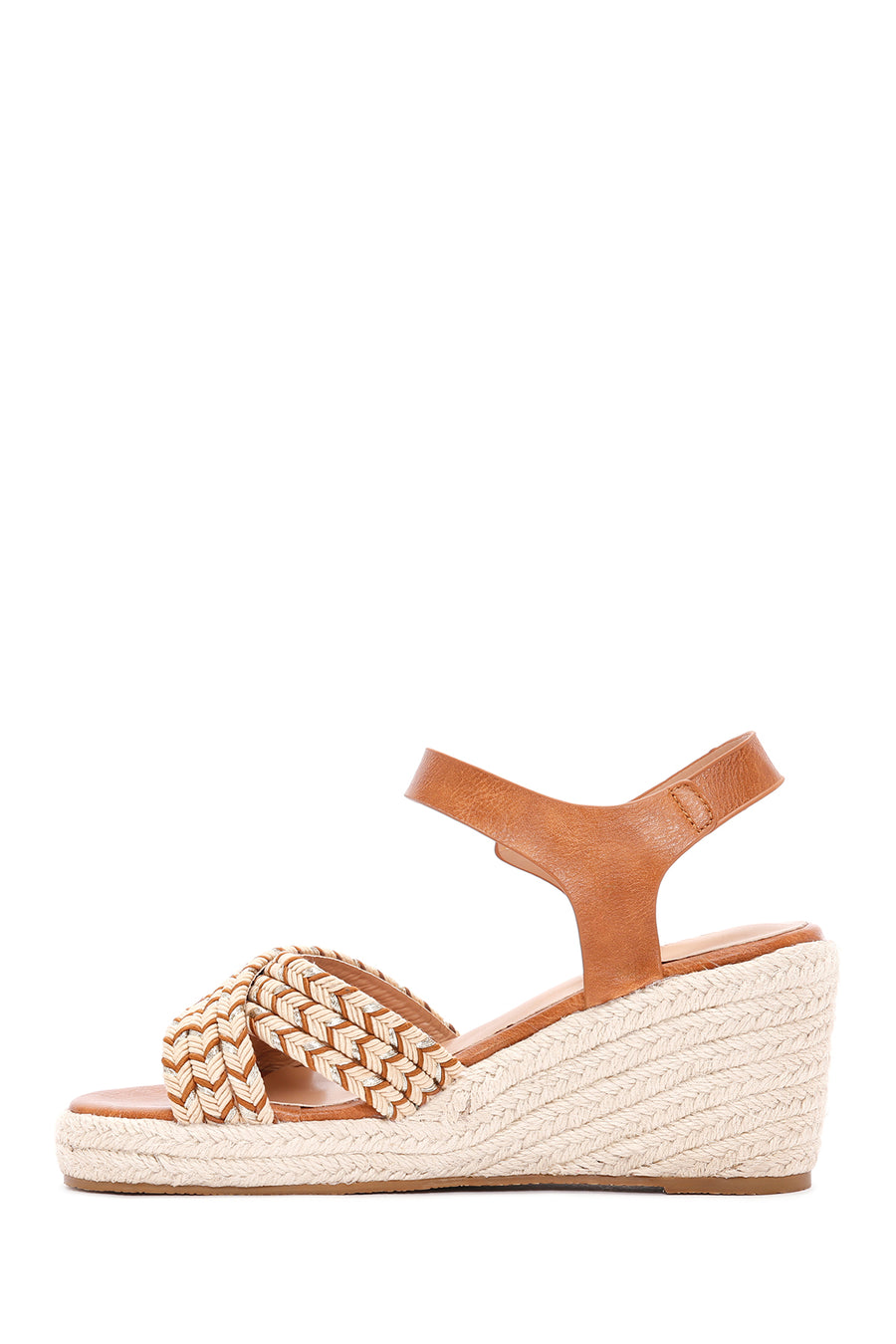 Women's Tan Wedge Heels Espadrille
