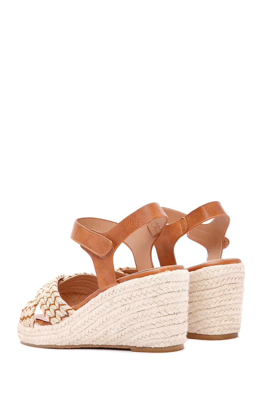Women's Tan Wedge Heels Espadrille