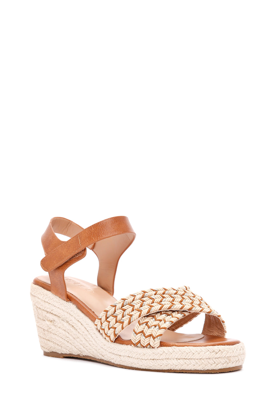 Women's Tan Wedge Heels Espadrille