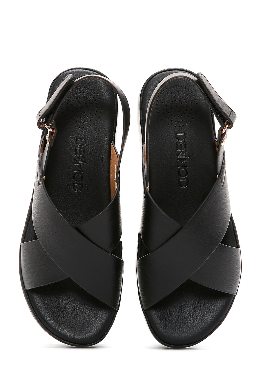 Women's Black Ankle Strap Comfort Sandals