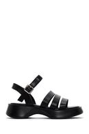 Women's Black Ankle Strap Thick Soled Comfort Sandals | Derimod
